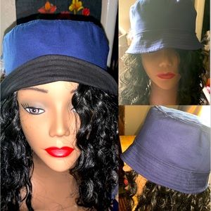 Navy blue and black bucket hats by Carmen’s Design & Fashion